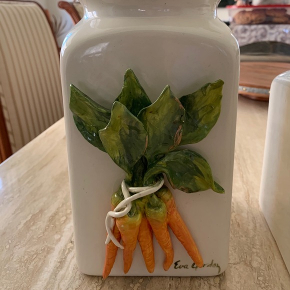 Eva Gordon Signed Canisters For Flower, Sugar etc - Picture 8 of 9